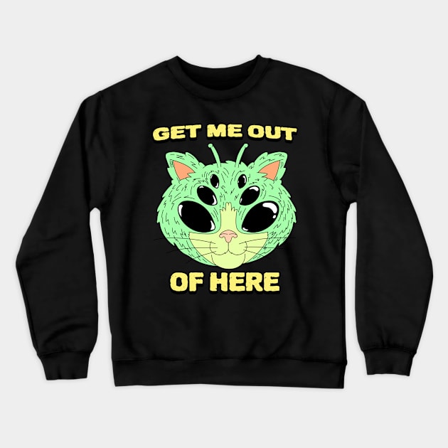 Alien cat Crewneck Sweatshirt by Gym4life